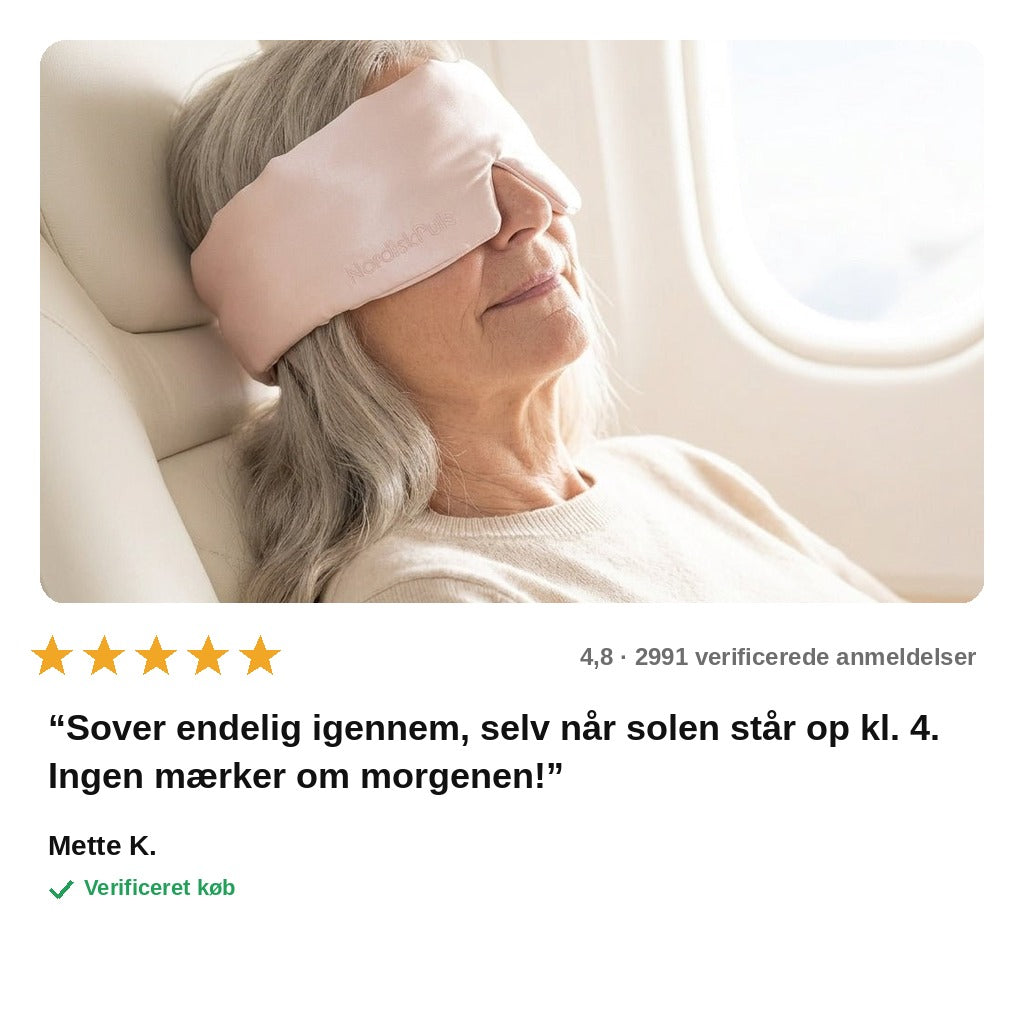 avis — Bred Polstret Silke Sovemaske – Justerbar