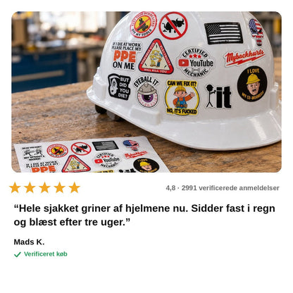 avis — Sjove klistermærker til hjelm – 120 stk. vandtætte