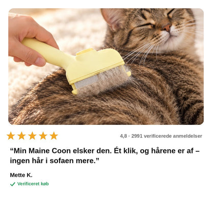 avis — Selvrensende pelsbørste til kæledyr