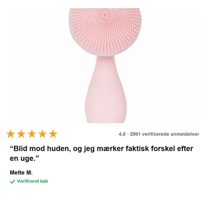 avis — GlowSonic™ Ansigtsbørste i Silikone – Skånsom Dybderensning