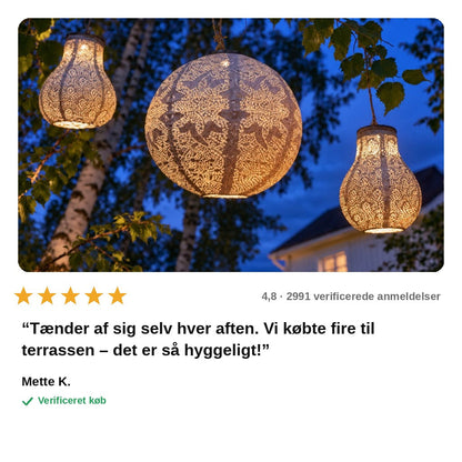 avis — Rund solcellelanterne i Tyvek – Ø 20 cm