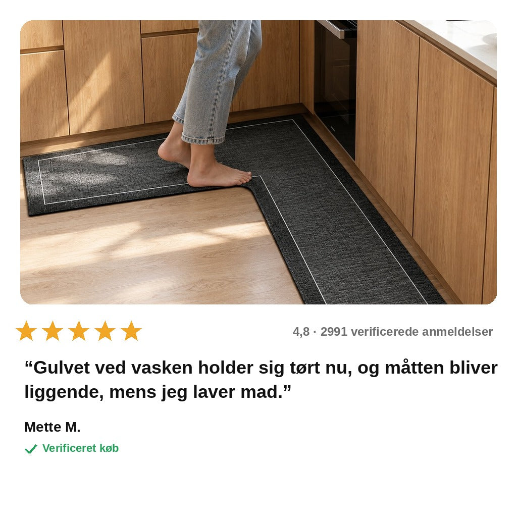 avis — L-formet Køkkenmåtte – Sugende Hjørnemåtte til Vask og Komfur