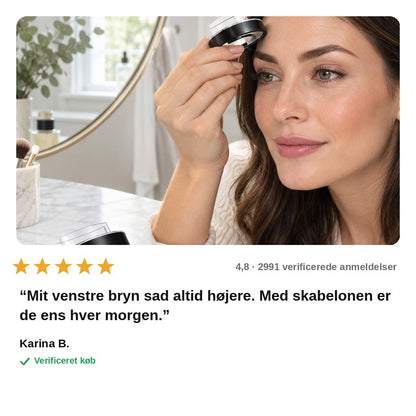 avis — Øjenbrynstempel med pudder – vandfaste, symmetriske bryn på få sekunder