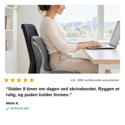 avis — Ergonomisk sædehynde med ryglæn i memory foam