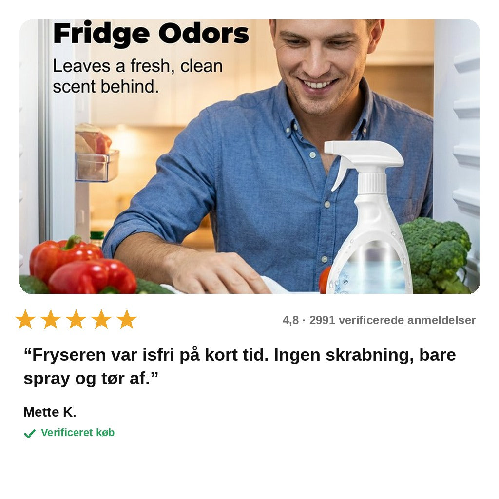 avis — Afisningsspray til køleskab og fryser – isfri uden skrabning