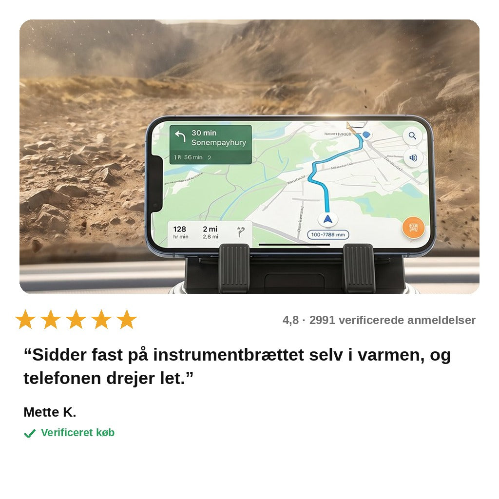 avis — 360° Drejelig Telefonholder til Instrumentbrættet