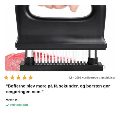 avis — Kødmørner med 48 knive i rustfrit stål – mørt kød på få sekunder