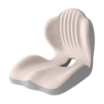 couleur Beige-grå — Ergonomisk sædehynde med ryglæn i memory foam