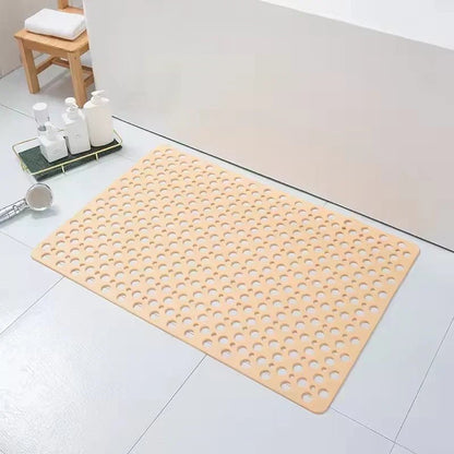 couleur Beige — Skridsikker brusemåtte med sugekopper og drænhuller