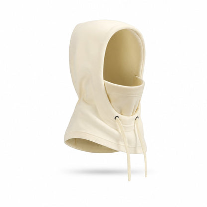 couleur Beige — Vinterbalaclava med hætte – hætte, ansigtsmaske og halsvarmer i ét