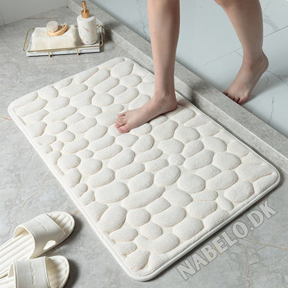 couleur Hvid — AquaSten™ Bademåtte – Superabsorberende & Skridsikker