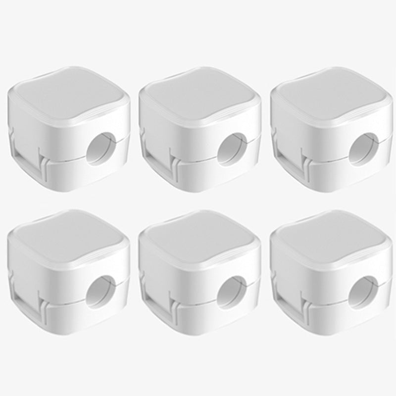 couleur Hvid — KabelKlik™ – Magnetiske kabelklips til under bordet (sæt med 6)