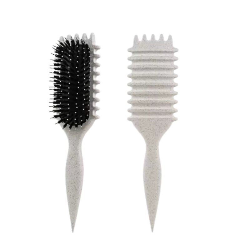 couleur Hvid — Krøllebørste til definerede krøller – anti-frizz stylingbørste