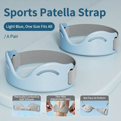 couleur Blå — Patellarem i silikone – 1 par (2 remme)