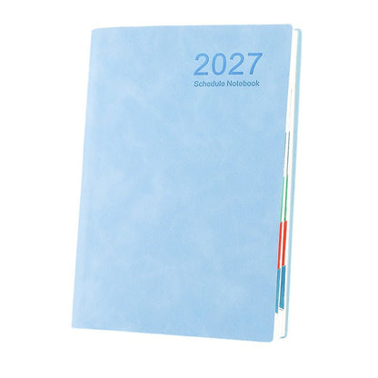 couleur Blå — Planlægningsbog 2027 A5 – Minimalistisk kalender til hele året
