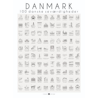 packshot — Danmark plakat – 100 seværdigheder at stemple af
