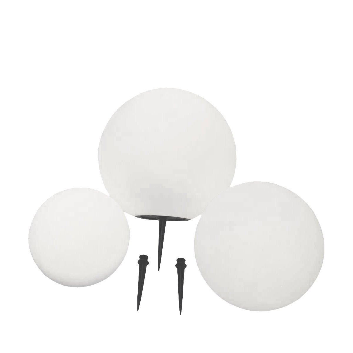 packshot — GlødeKugler™ – 3 solcellekugler til haven (Ø 20, 25 og 30 cm)