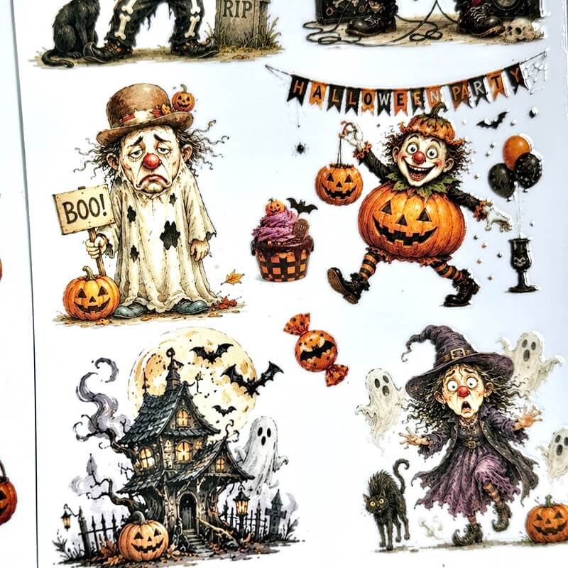 situation — SpookyRub™ Halloween Overføringsklistermærker – Uden Bobler