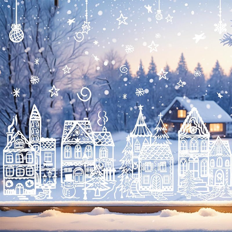 situation — FrostBy™ Juleby vinduesklistermærker – 78 dele uden lim