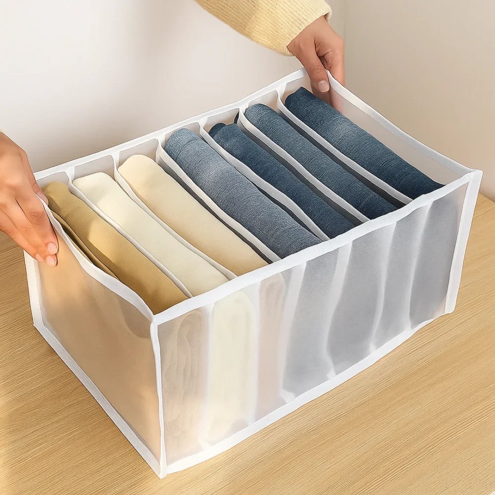situation — Tøjorganizer med 7 rum – Large (36×25×20 cm) til jeans og bukser