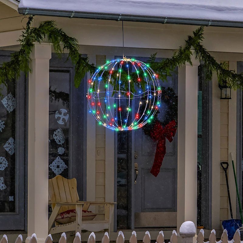 couleur Farverigt lys — LED lyskugle sammenklappelig – 360° lys til have, terrasse og altan