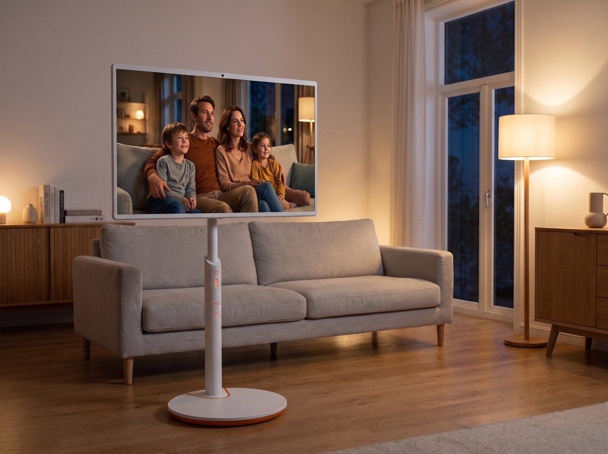 NovaScreen 32 i stuen om aftenen