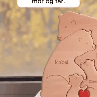 gif — Bjørnefamilie i massivt træ – graveret med jeres egne navne