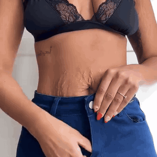 gif — Højtaljede sorte jeans – smal pasform med stretch