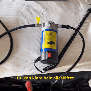 gif — OlieFlow™ – Bærbar olieudsugningspumpe 12V med gratis slangesæt