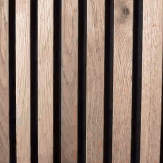 gif — Akustikpanel med trælameller – lys eg, 240 × 60 cm