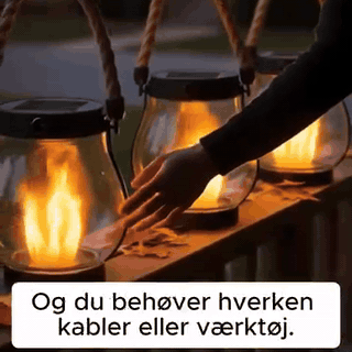 gif — Solcellelanterne med flammeeffekt – tænder selv i skumringen