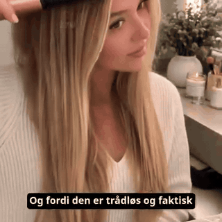 gif — Mini Ledningsfri Opvarmet Stylingkam til Pandehår