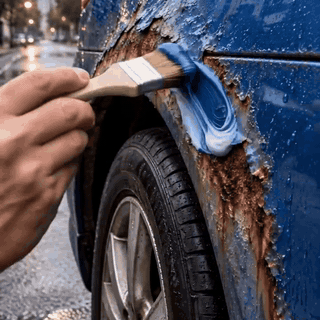 gif — Rustbeskyttelsespasta til bil – stopper overfladerust og forsegler metallet