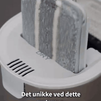 gif — Gulvmoppe med spand – rent og beskidt vand holdes adskilt