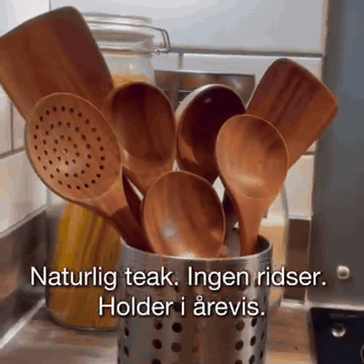 gif — Køkkenredskaber i massivt teak – sæt med 7 dele