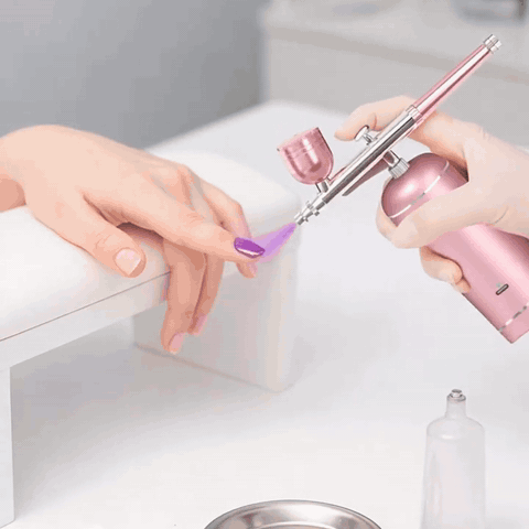 gif — Trådløst Airbrush-sæt – Genopladeligt, med 0,4 mm dyse og farvekop på 5 ml / 20 ml