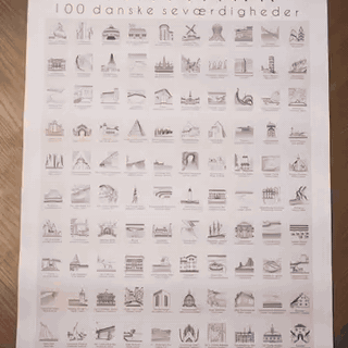 gif — Danmark plakat – 100 seværdigheder at stemple af