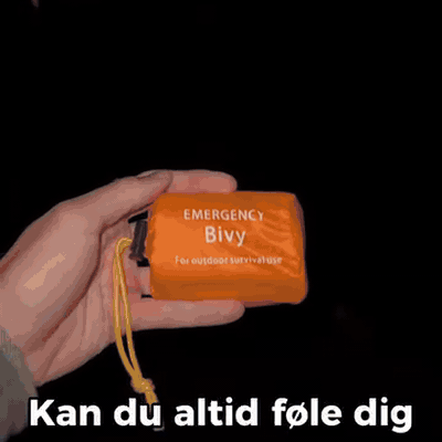 gif — ThermoBivy™ Nødsovepose – Kompakt Termo-sovepose til Bil, Rygsæk og Beredskabskasse