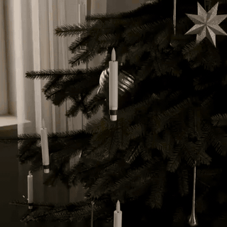 gif — LED juletræslys med fjernbetjening – 10 stk. med 3D-flamme og timer