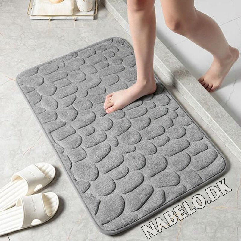 couleur Grå — AquaSten™ Bademåtte – Superabsorberende & Skridsikker