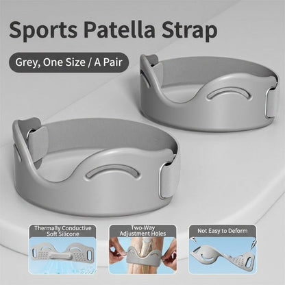 couleur Grå — Patellarem i silikone – 1 par (2 remme)