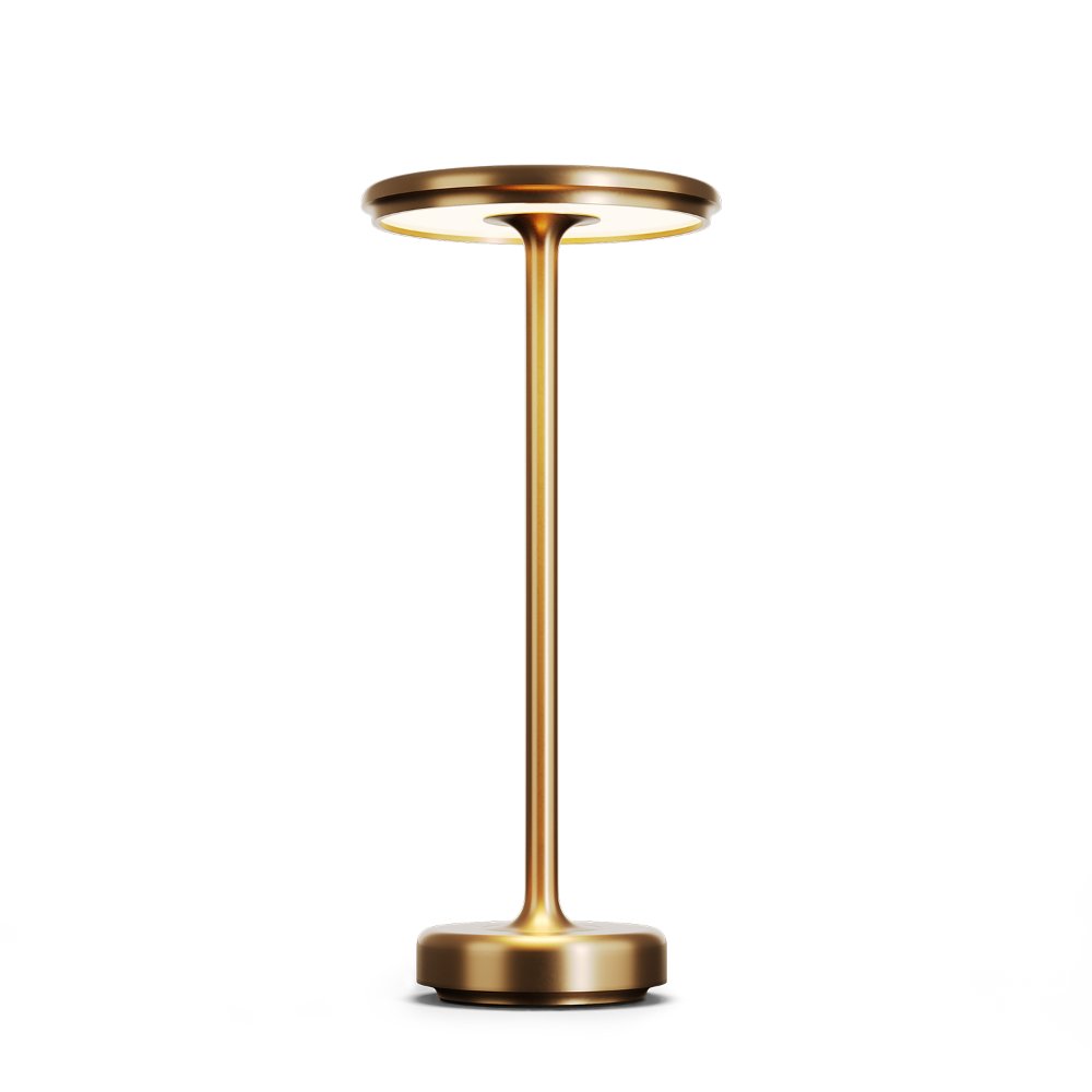 couleur Guld — Lumora™ Trådløs Bordlampe i Metal – Touch & Genopladelig