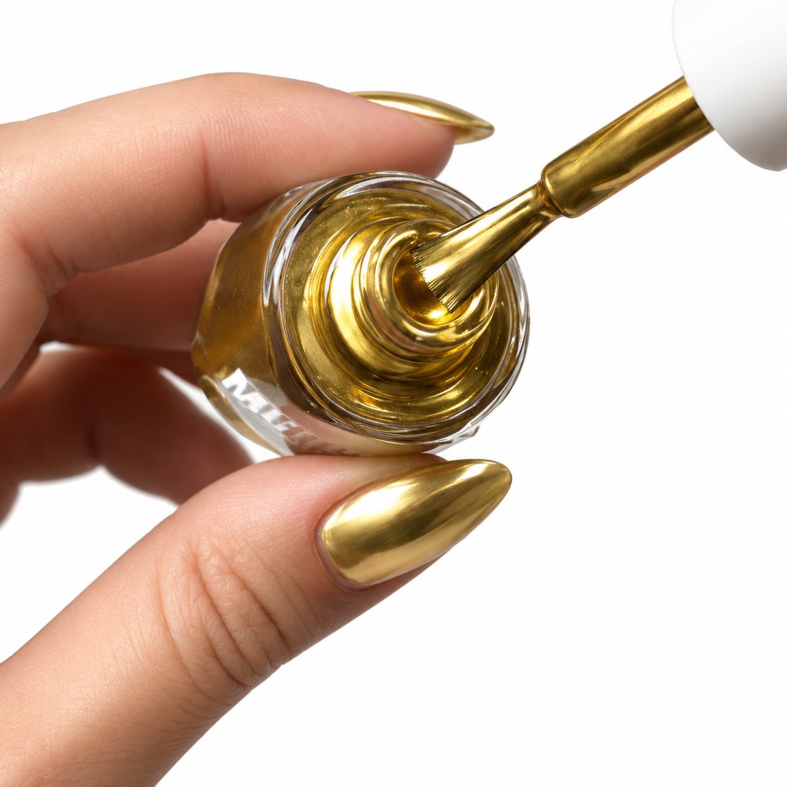 couleur Guld — Metallisk neglelak med spejleffekt – krom-finish uden UV-lampe