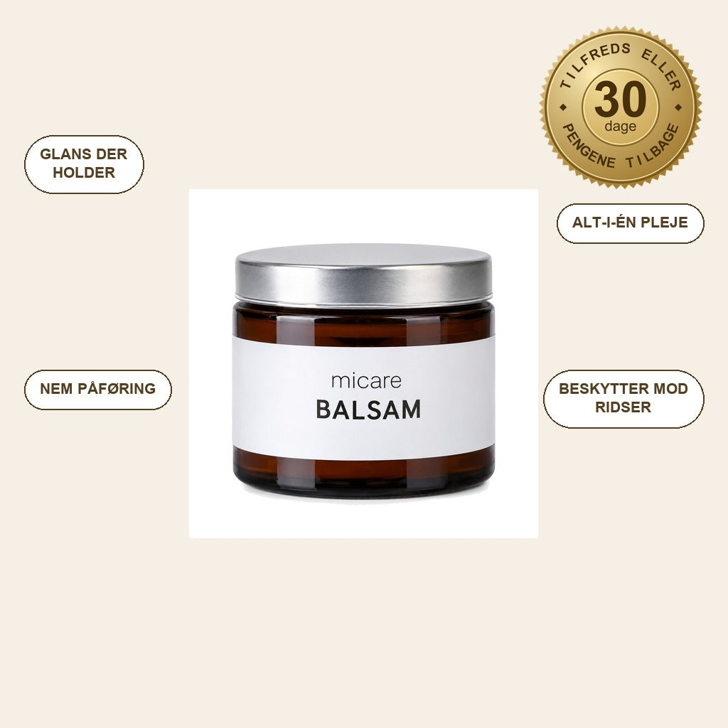 infographie — OverfladeGlans™ – Beskyttende Overfladebalsam