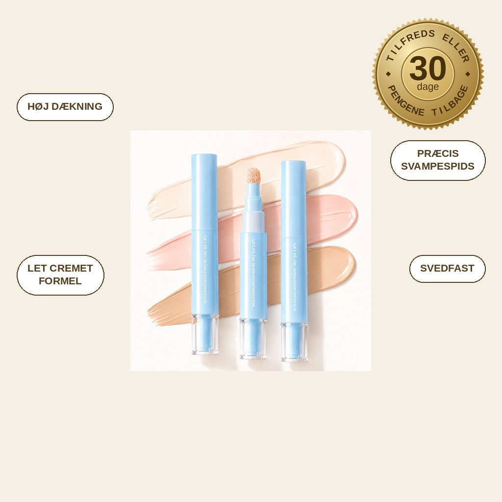 infographie — Flydende Concealer Pen – Høj dækning med præcis svampespids