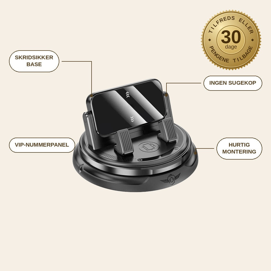 infographie — 360° Drejelig Telefonholder til Instrumentbrættet