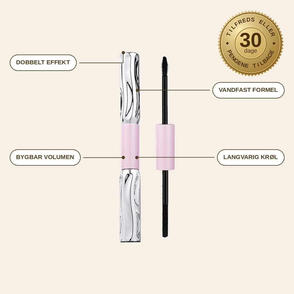 infographie — VolumeCurl™ 2-i-1 Volumen & Krøl Mascara