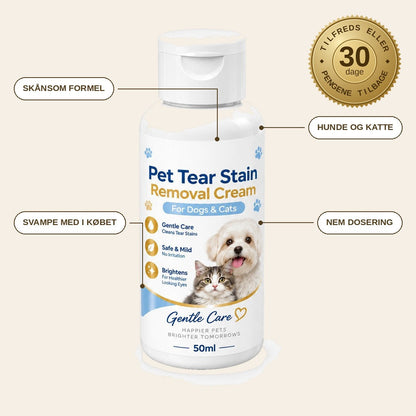infographie — KlarBlik™ Creme mod tårepletter til hunde og katte – 50 ml