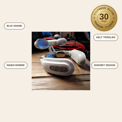 infographie — EMS Nakkemassager med Varme – Trådløs og Let