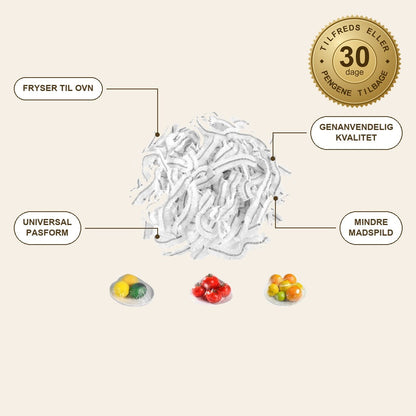 infographie — ElastiLock™ – Genanvendelige Madhætter (100 stk.)